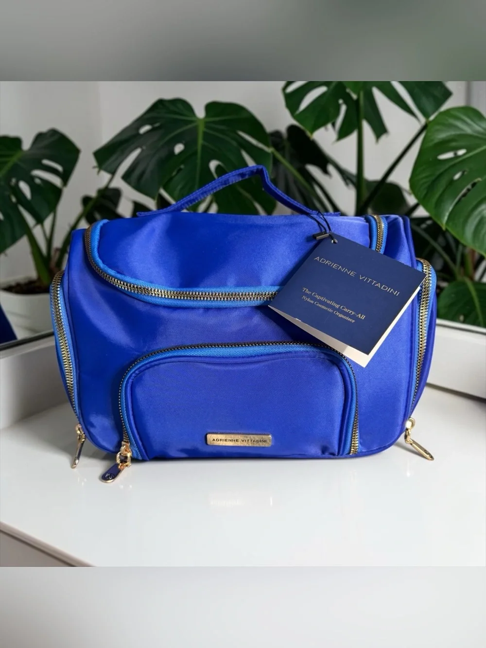 💙Adrienne Vittadini💙Cobalt Blue Captivating Carry-All Nylon Cosmetics Organizer